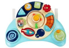 Lean-toys Interaktívny panel Detská hračka Hudba Zvuky zvierat Modrá