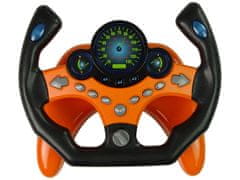 Lean-toys Sada volantov Kľúče na volante Zvuk Svetlá Oranžová