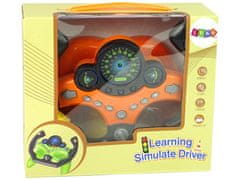 Lean-toys Interaktívne oranžové športové koleso pre deti Zvuky Svetlá