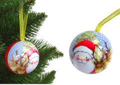 Lean-toys Vianočná kovová bomba Ozdoba na vianočný stromček Father Christmas