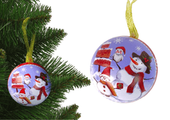 Lean-toys Kovový vianočný stromček Dekoratívna kovová ozdoba Snehuliak