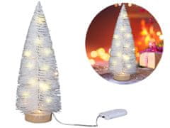 Lean-toys Dekoratívny biely vianočný stromček Vianočné osvetlenie Vianočná dekorácia