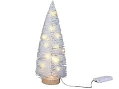Lean-toys Dekoratívny biely vianočný stromček Vianočné osvetlenie Vianočná dekorácia