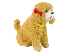 Lean-toys Interaktívny pes Pudel Plyšový štekot pes pohybuje chvostom