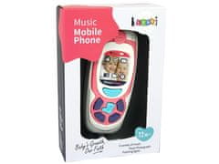Lean-toys Detský vzdelávací mobilný telefón Melody Pink