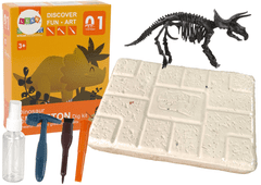 Lean-toys Archeologická vykopávková súprava Kostra dinosaura Triceratopsa 20 cm
