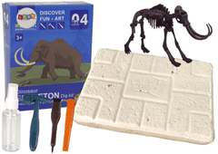 Lean-toys Archeologická vykopávková súprava Kostra mamuta 21 cm
