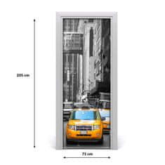 tulup.sk Fototapeta samolepiace dvere taxi New York 75x205 cm