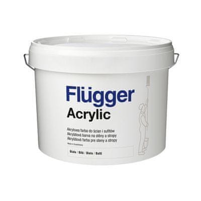 Flügger ACRYLIC PAINT - Matná akrylátová farba na steny a stropy biela 3 L