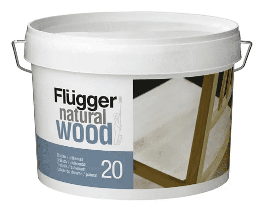 Flügger NATURAL WOOD 20/50 - Vodou riediteľný lak na drevo pololesklý 0,75 L