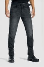 PANDO MOTO nohavice jeans ROBBY COR 01 Extra short washed čierne 30