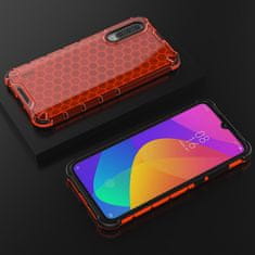 IZMAEL Honeycomb pancierové puzdro so silikónovým rámom pre Xiaomi Mi CC9e/Mi A3 - Červená KP13816