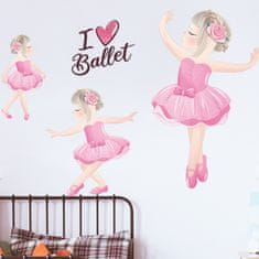 IZMAEL Samolepka na stenu/Tapeta I Love Ballet KP16372