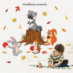 IZMAEL Samolepka na stenu/Tapeta Woodland Animals KP16406