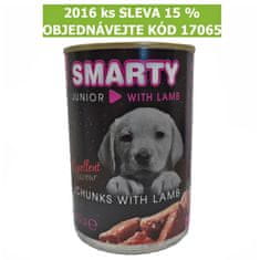 Smarty Dog Junior Jahňacie chunks, konzerva 410 g