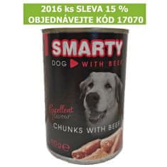 Smarty Dog Hovädzie chunks, konzerva 410 g