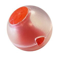 Duvo+ Hrkajúca lopta oranžová 7,5x7,5x7,5cm s otvorom na pochúťky