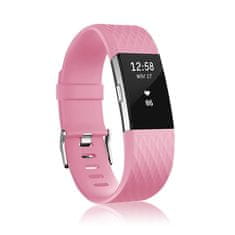 BStrap Silicone Diamond (Small) remienok na Fitbit Charge 2, pink