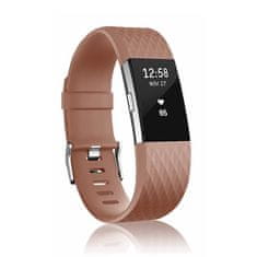 BStrap Silicone Diamond (Small) remienok na Fitbit Charge 2, brown