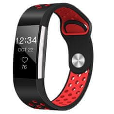 BStrap Silicone Sport (Large) remienok na Fitbit Charge 2, black/red