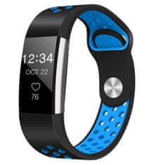 BStrap Silicone Sport (Small) remienok na Fitbit Charge 2, black/blue