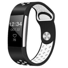 BStrap Silicone Sport (Small) remienok na Fitbit Charge 2, black/white