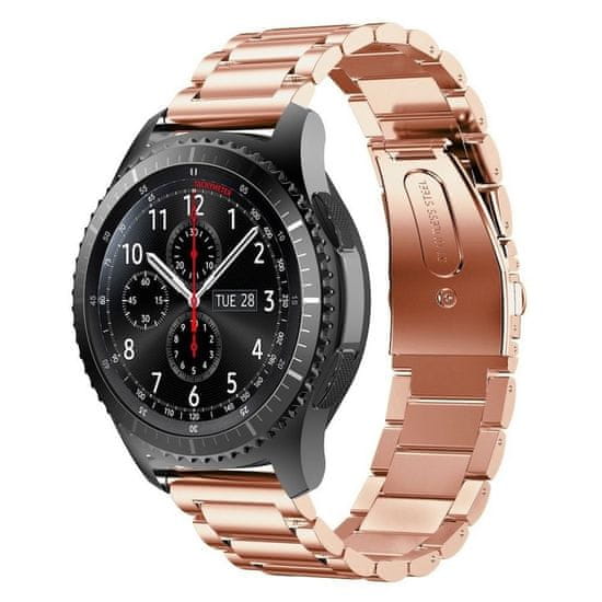 BStrap Stainless Steel remienok na Huawei Watch GT3 46mm, rose gold