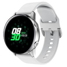BStrap Silicone remienok na Samsung Galaxy Watch Active 2 40/44mm, white