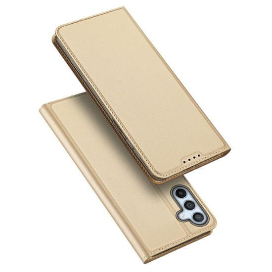 Dux Ducis Skin Pro knižkové puzdro na Samsung Galaxy A54 5G, zlaté