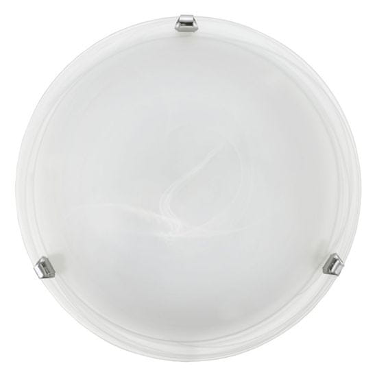 EGLO EGLO Stropné svietidlo SALOME možno primontovať na strop i na stenu. Je vyrobené z bieleho alabastrového skla, úchyty sú z chrómu.