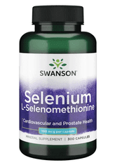 Swanson Selenium (L-selenometionín), 100 mcg, 300 kapsúl