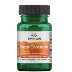 Swanson Beta-karotén (Vitamín A) , 10000 IU, 250 softgelových kapsúl