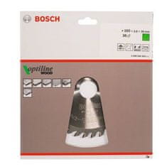 Bosch Pílový kotúč Optiline Wood 165x30x2,6 mm 36Z