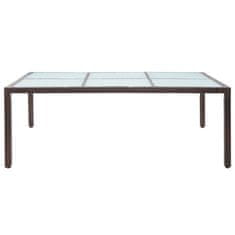 Petromila vidaXL Vonkajší jedálenský stôl hnedý 200x150x74 cm polyratan