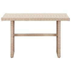 Vidaxl Záhradný stôl, béžový 110x60x67 cm, polyratan