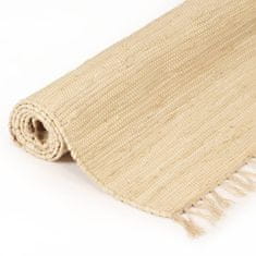 Vidaxl Ručne tkaný koberec Chindi, bavlna 200x290 cm, krémový