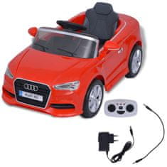 Vidaxl Elektrické detské autíčko s diaľkovým ovládaním, Audi A3, červené