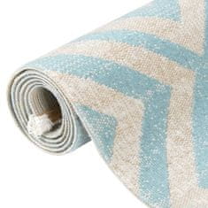 Vidaxl Vonkajší koberec hladko tkaný 100x200 cm zeleno-béžový