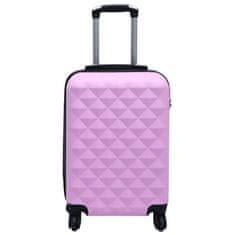 Vidaxl Cestovný kufor s tvrdým krytom ružový ABS