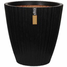 Petromila vidaXL Capi Váza elegantná zúžená Urban Tube 40x40 cm čierna KBLT801