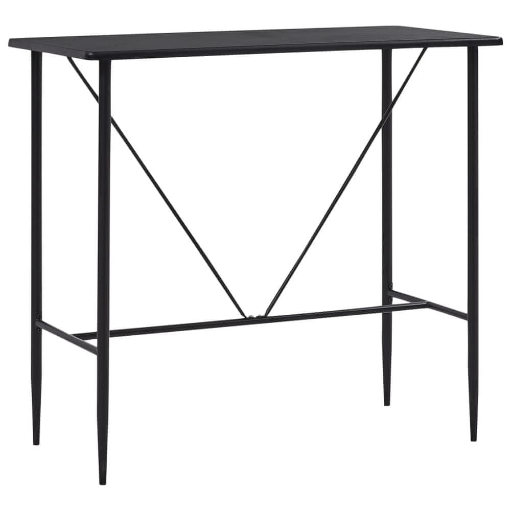 Petromila vidaXL Barový stôl čierny 120x60x110 cm MDF