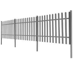 Vidaxl Latkový plot so stĺpikmi 3 ks, WPC 600x120 cm