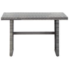 Vidaxl Záhradný stôl, antracitový 110x60x67 cm, polyratan