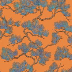 Petromila vidaXL DUTCH WALLCOVERINGS Tapeta borovica modrá a oranžová