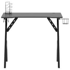 Vidaxl Herný stôl s nohami v tvare Y čierny 90x60x75 cm