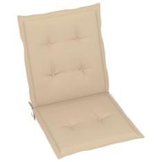 Vidaxl Podložky na záhradné stoličky 6 ks, béžové 100x50x4 cm