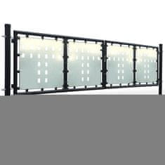 Petromila vidaXL Čierna jednokrídlová plotová brána 300x150 cm