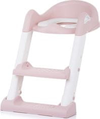 Chipolino Záchodová doska s rebríkom Tippy - biela, ružová