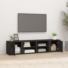 shumee TV skrinky 2 ks čierne 80x31,5x36 cm spracované drevo