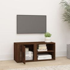 shumee TV skrinka hnedý dub 80x31,5x36 cm spracované drevo